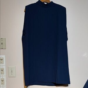 English Factory Navy Sleeveless Mock-Neck Tank